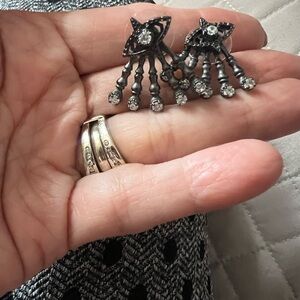 Kendra Scott gunmetal/crystal Evil eye Callan studs/mystic bazaar release